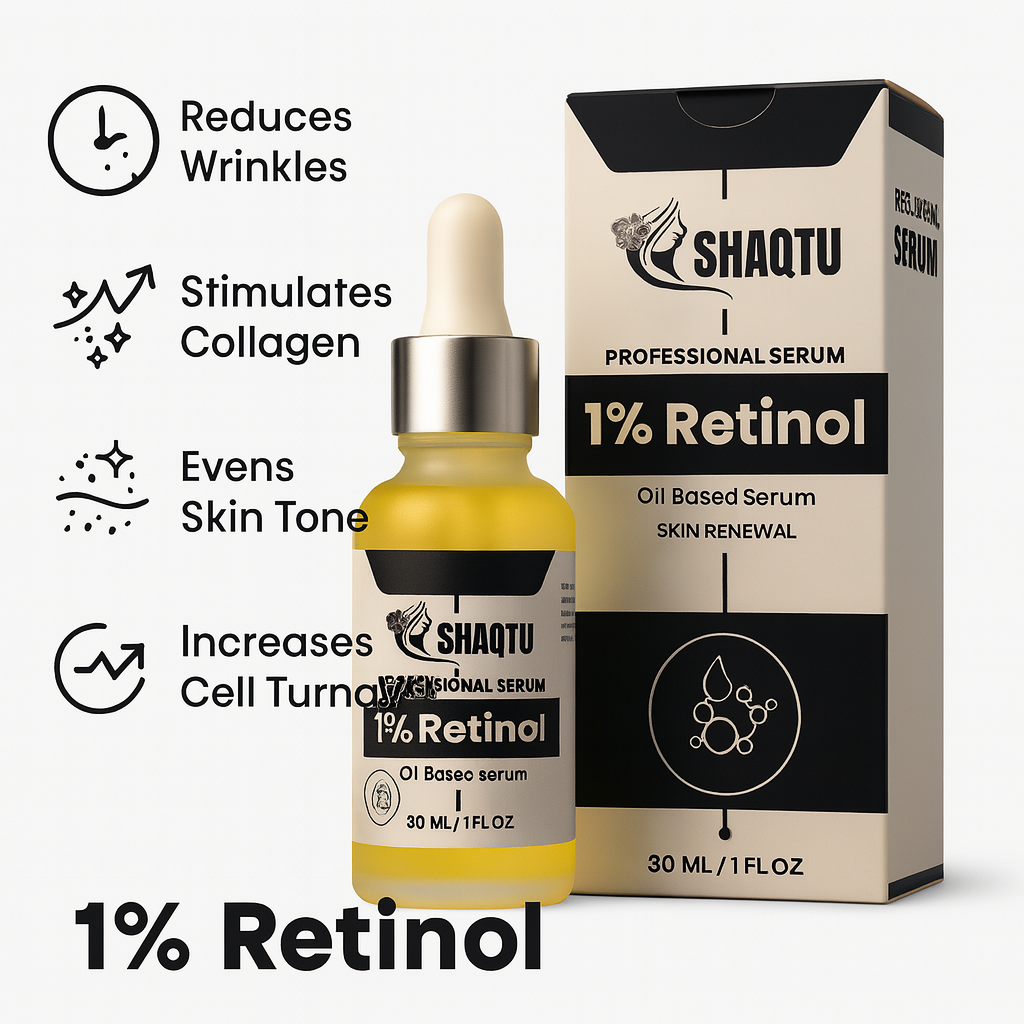 Retinol Serum 1% (30 ml) — Your Go-To for Skin Renewal, Anti-Aging & Texture Smoothing
