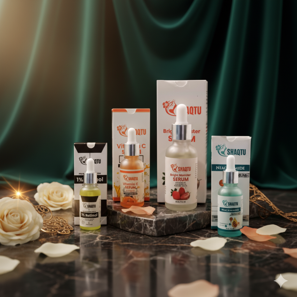 Natural herbal face serums for glowing and hydrated skin