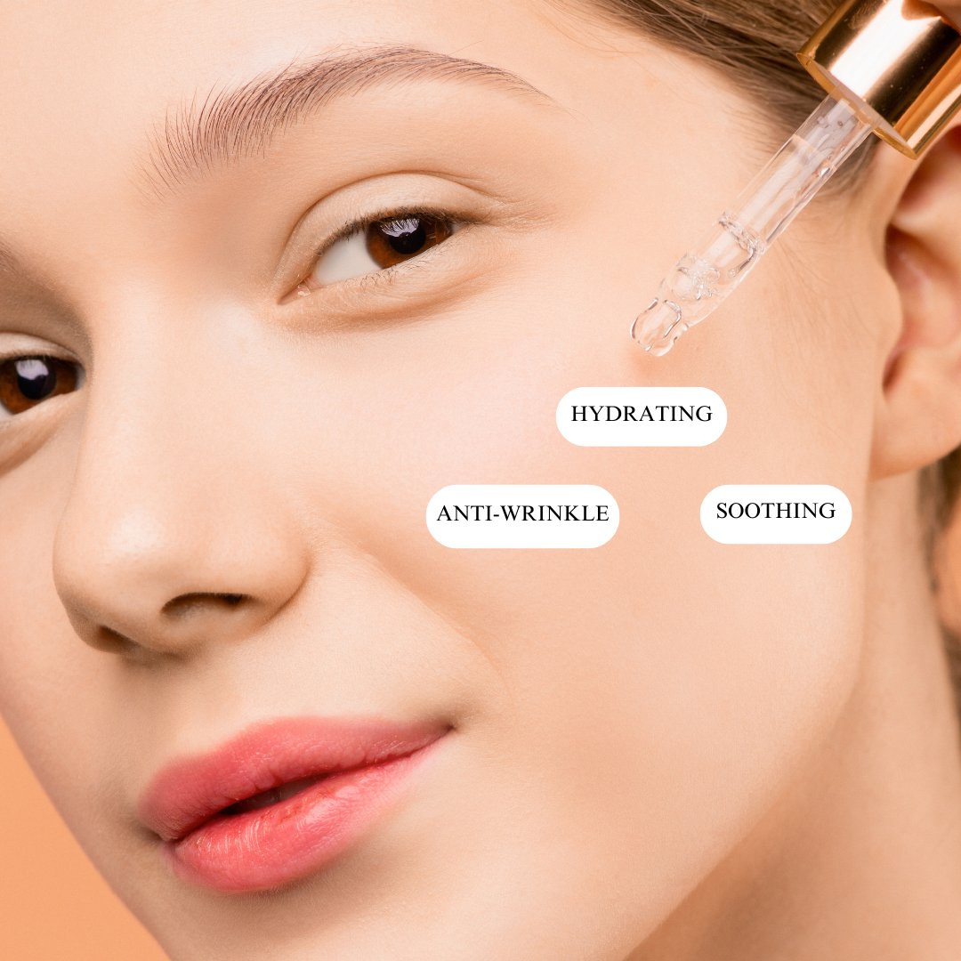 Natural herbal face serums for glowing and hydrated skin