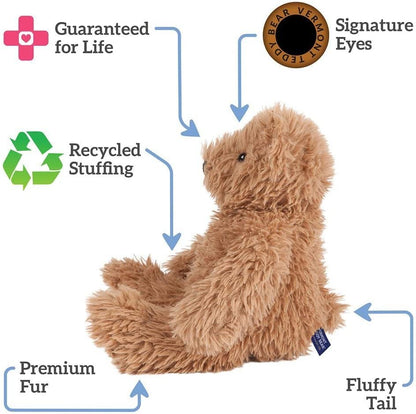 Brown Teddy Bear Stuffed Animal | Soft Cozy Plush, Romantic Gift, Recycled Filling, Design in USA | 13 Inch | Super Soft Teddy Bear Collection