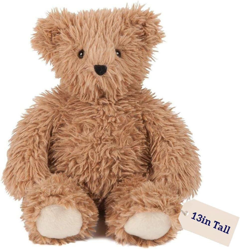 Brown Teddy Bear Stuffed Animal | Soft Cozy Plush, Romantic Gift, Recycled Filling, Design in USA | 13 Inch | Super Soft Teddy Bear Collection