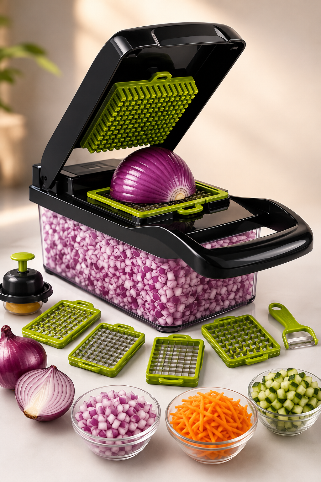 16-Piece Vegetable Chopper & Food Grater Set – Multi-Function Kitchen Prep Tool