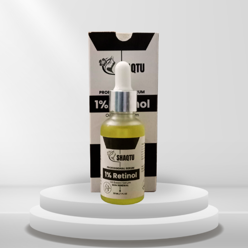 Shaqtu Retinol Serum 1% 30ml bottle on white background