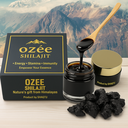 Close-up of pure Shilajit resin texture