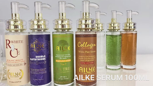 AILKE Brightening Serum, Hydrating Serum, Collagen & Glutathione Formula for Dark Spots, Fine Lines & Wrinkles, Face & Body Brightening Serum