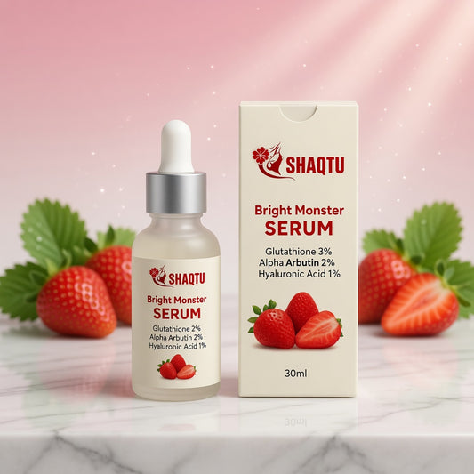 Shaqtu Bright Monster Serum with Glutathione 3%, Alpha Arbutin 2% and Hyaluronic Acid - advanced brightening serum